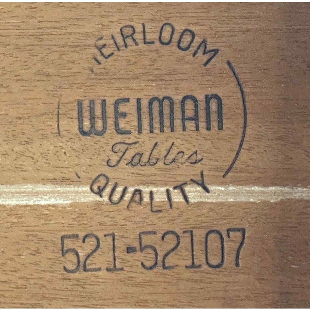 Vintage Weiman Leather Top Game or Card Table For Sale - Image 16 of 17