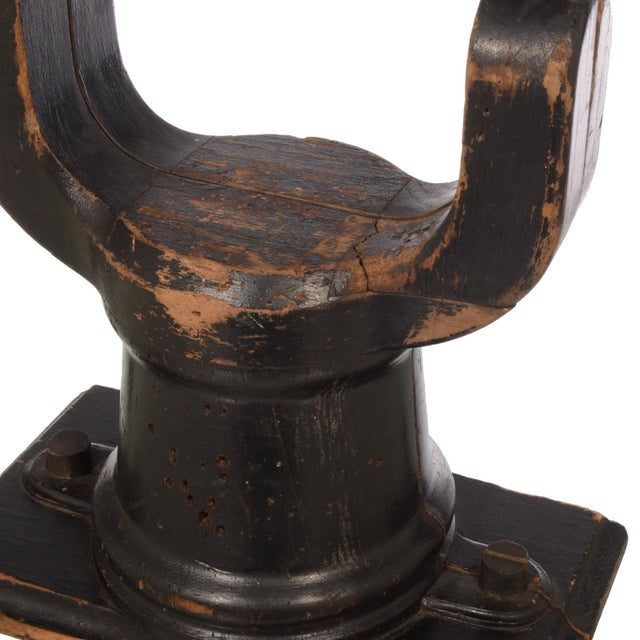 Black Vintage Foundry Mold Wood Bookends - a Pair For Sale - Image 8 of 10