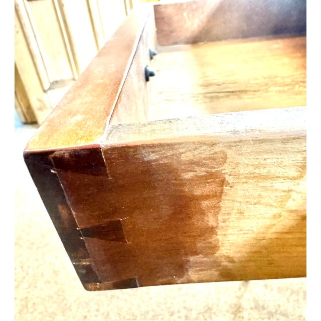 Wood Antique American Cherry Dropleaf Pembroke Table With Cross Stretcher Base For Sale - Image 7 of 11