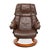 Set of Reno Leather Recliner with Ottoman from Stressless For Sale - Image 13 of 18