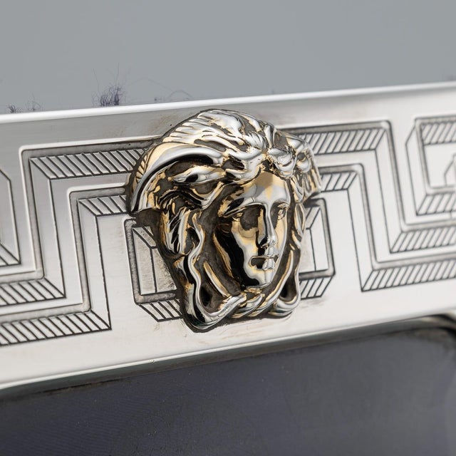 1980s Vintage Italian Silver and Gold Plated Gianni Versace Picture Frame by Versace, 1980s For Sale - Image 5 of 12