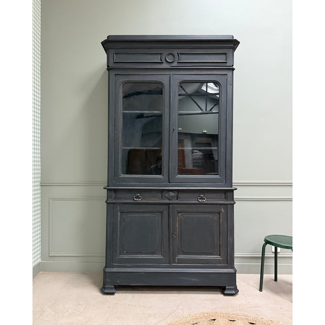 Louis-Philippe Sideboard in Glass and Wood For Sale - Image 17 of 17