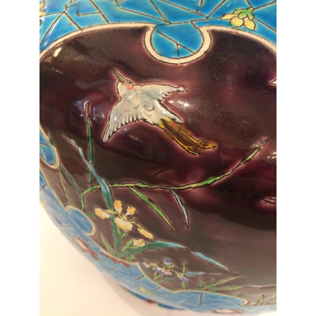 Blue Longwy Vases - a Pair For Sale - Image 8 of 13