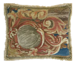 Antique 16th Century Brussels Tapestry Pillow 15'' X 12''