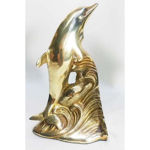 Park Sherman Brass Dolphin Bookends A Pair Chairish