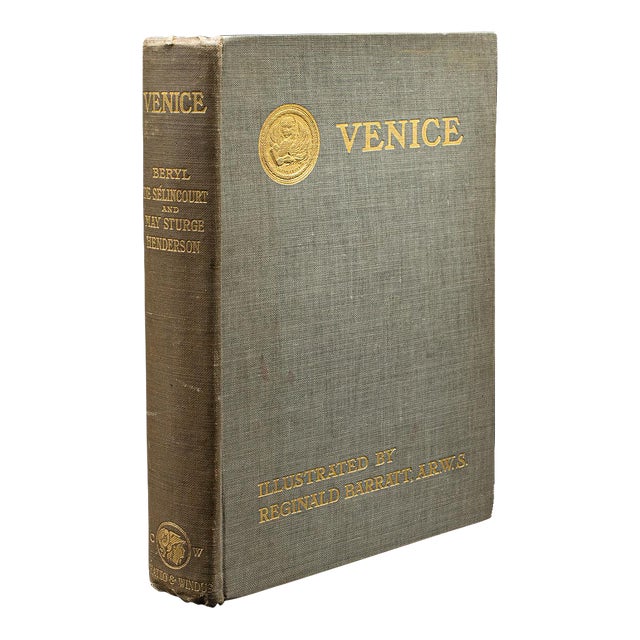 Antique Venice Art Book, Illustrated, Travel, Edwardian, Reginald Barratt, 1907 For Sale