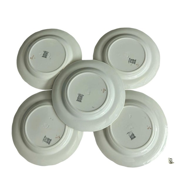 Antique Copeland Spode Plate With Exotic Bird - Set of Five For Sale - Image 9 of 9