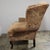 Wood Vintage American Upholstered Queen Anne Wingback Chair, Footstool, and Pillow For Sale - Image 7 of 12