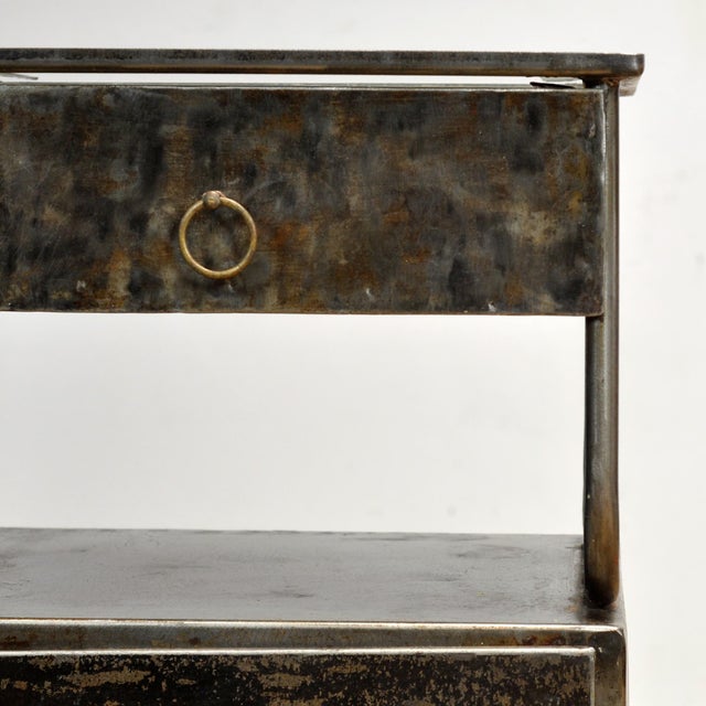 Vintage Iron Bedside Tables, 1950s, Set of 2 For Sale - Image 11 of 14