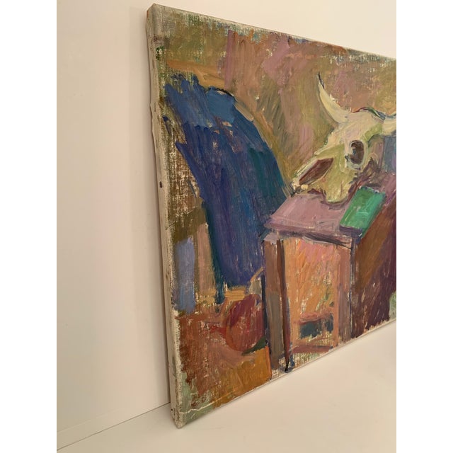 1980s Kaspar Ilg Cow Skull Still Life For Sale - Image 10 of 12