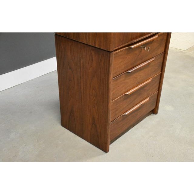 1960s Walnut Tall Armoire Dresser by Barzilay For Sale - Image 10 of 13