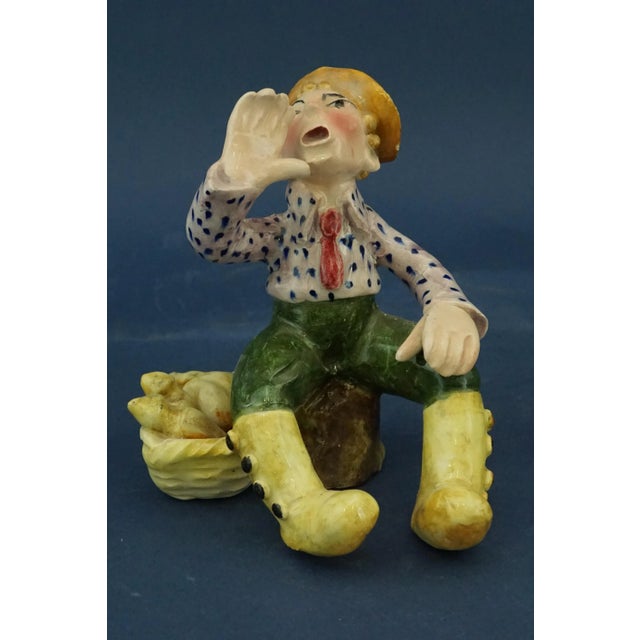 20th Century Ceramic Salesman Sculpture by Anzengruber for Carraresi and Lucchesi, Italy For Sale - Image 14 of 18