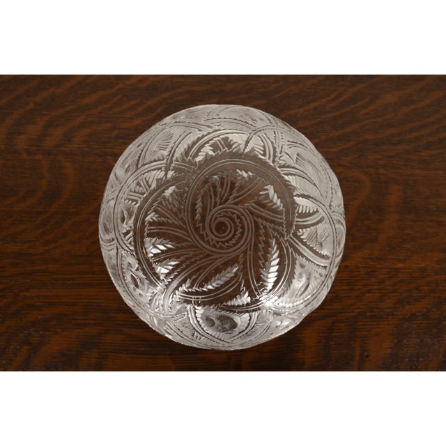 Lalique "Pinsons" Art Deco Frosted Crystal Glass Bowl For Sale - Image 11 of 14