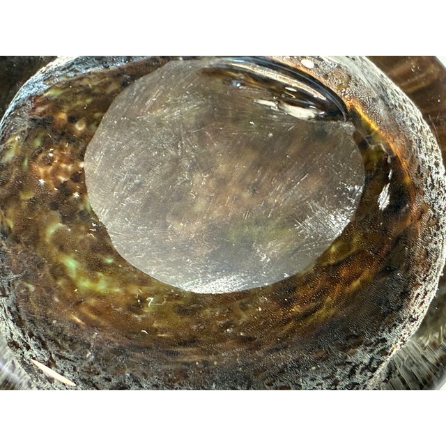 Glass Vintage Mid-Century Swedish Confetti Frit Glass Handkerchief Vase - Mantorp Era For Sale - Image 7 of 8