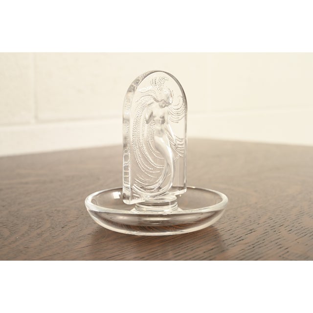 Art Deco Lalique "Naiade" Art Deco Crystal Ring Dish For Sale - Image 3 of 13