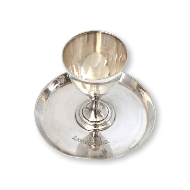 Metal Vintage Clarence Hotel London Silver-Plate Egg Cups For Sale - Image 7 of 9