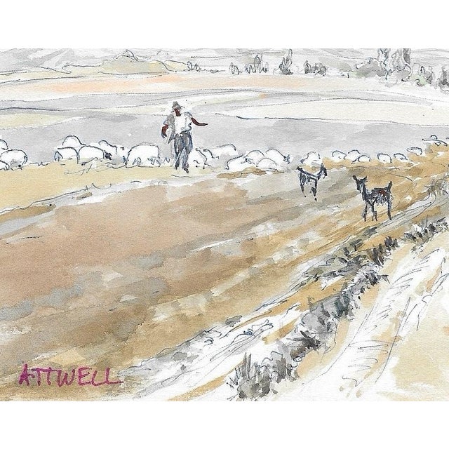 Painting by English artist Ivy Attwell (1895-1985). Attwell traveled extensively all over the world and recorded her...