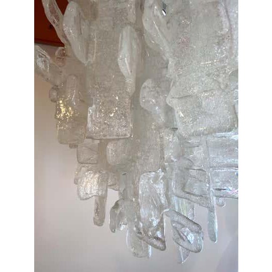 1973 Italian Fused Glass Flush Mount Chandelier For Sale In Philadelphia - Image 6 of 11