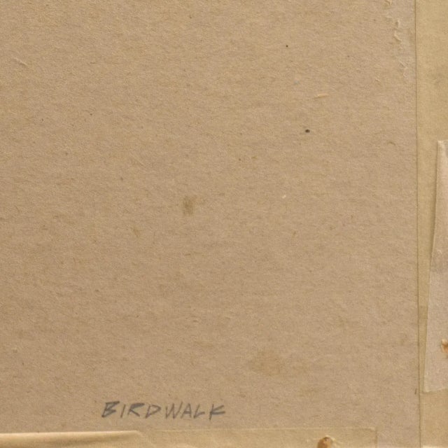 'Birdwalk, 1963' by Thomas Guise, Royal Society of Artists, Edinburgh Academy, Scotland, Palo Alto For Sale - Image 9 of 10