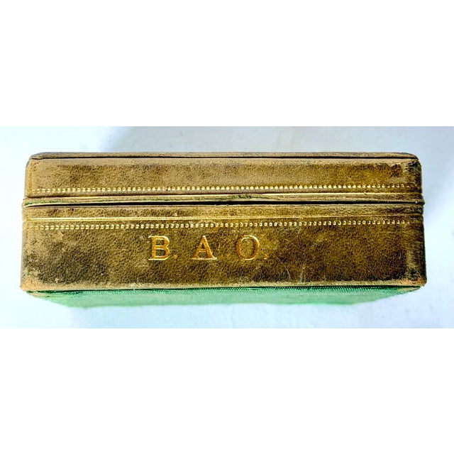 Antique Florentine Fleur De Lis Leather Box For Sale In Atlanta - Image 6 of 7