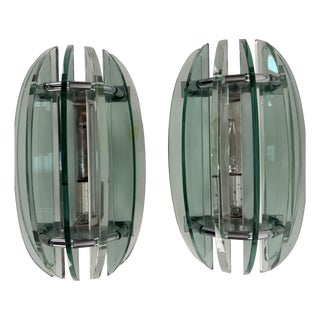 Wall Lamps in Murano Glass from Veca, Italy, 1970s, Set of 2 For Sale