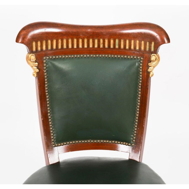 Antique French Mahogany and Giltwood Dining Chairs, 1860s, Set of 14 For Sale - Image 12 of 18