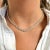 2020s 10 Carat Natural Diamond Graduated Tennis Necklace 18K White Gold 16.5 Inches For Sale - Image 5 of 7