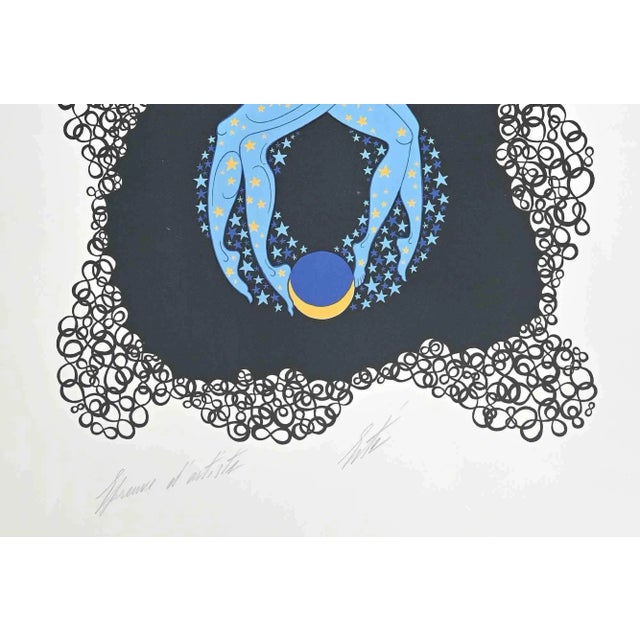 Le 8 is a contemporary artwork realized in 1968 by erté (romain de tirtoff). Mixed colored lithograph on paper. The...