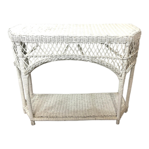 1940’s Wicker & Wood Console Table