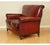 Victorian Gentleman's Club Sofa in Hand-Dyed Burgundy Leather For Sale - Image 11 of 13