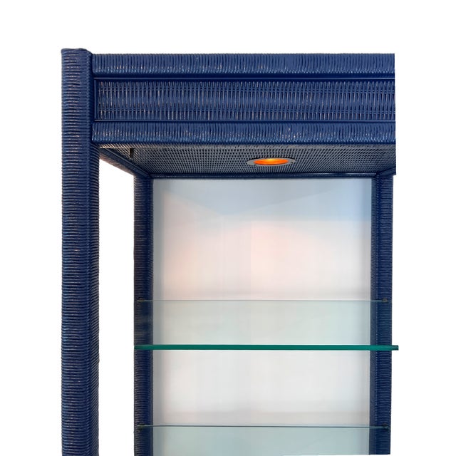 Mid 20th Century Pair of Henry Link Etageres in Navy For Sale - Image 5 of 10