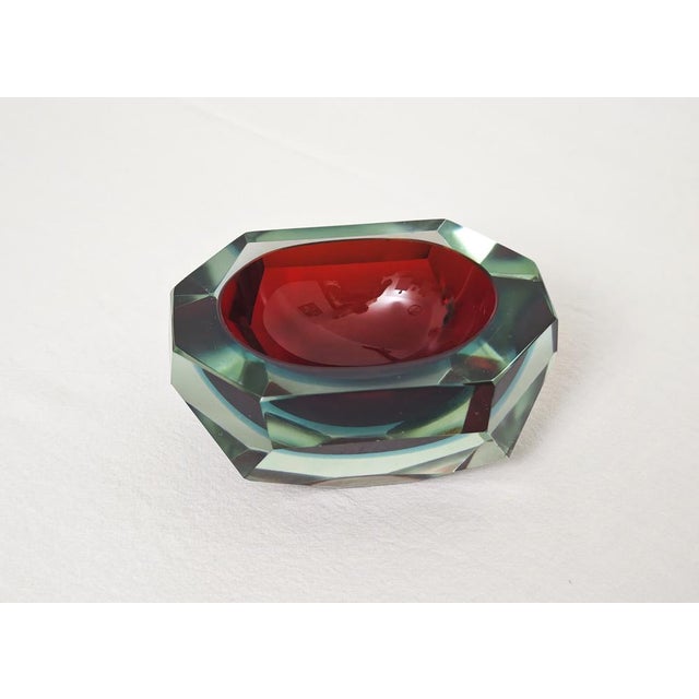 Flavio Poli Mid-Century Modern Murano Glass Ashtray attributed to Flavio Poli for Seguso Vetri Darte, Italy, 1960s For Sale - Image 4 of 11