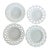 Set of 4 Unique Vintage Milk Glass Plates by Canton and Westmoreland For Sale