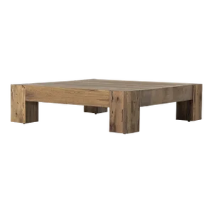 Four Hands Abaso Coffee Table, Rustic Wormwood Oak