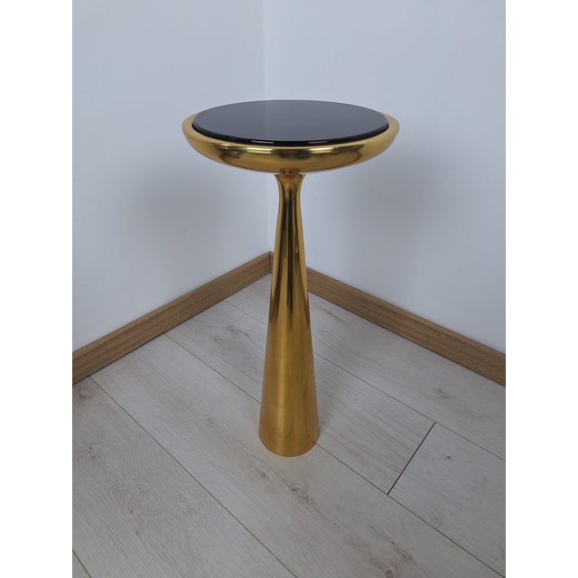 Model 1776 Low Table in Brass with Blue Glass by Max Ingrand for Fontana Arte, 1990s For Sale - Image 12 of 12