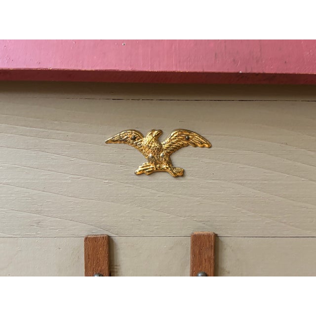 Wood Early 20th Century Bench Made Folk Art Colonial Dollhouse, Furnished For Sale - Image 7 of 17