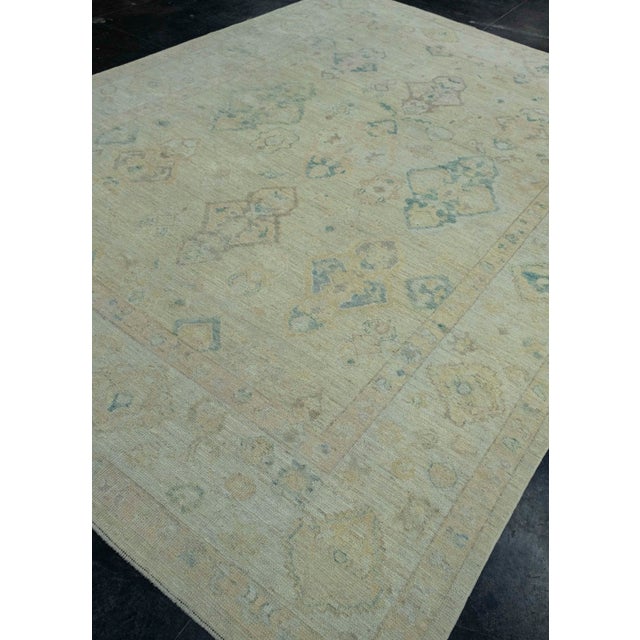 Turkish Turkish Oushak Rug 8'9" x 11'8" #18539 For Sale - Image 3 of 8