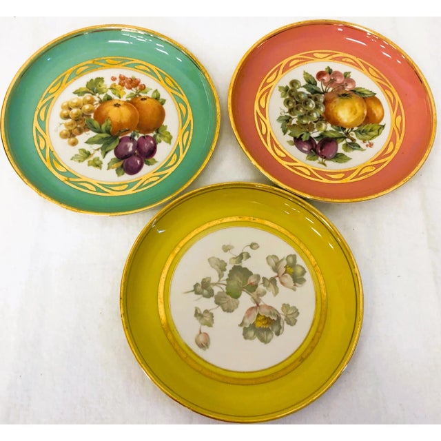Ceramic Late 20th Century Vintage Hyalyn Porcelain Gold Rim Collector Plates - Set of 3 For Sale - Image 7 of 7