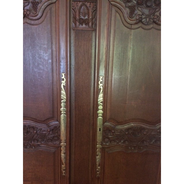 1800's French Provincial Armoire For Sale In Charlotte - Image 6 of 9