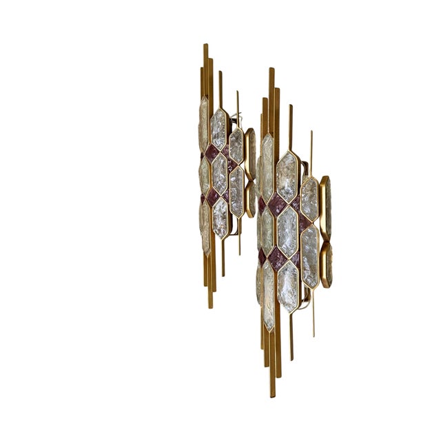 Poliarte Large Wall Lamps by Albano Poli for Poliarte, 1970, Set of 2 For Sale - Image 4 of 12