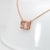 2020s Natural Morganite & Diamond Halo Pendant Necklace: Solid 14k Gold With Chain For Sale - Image 5 of 8