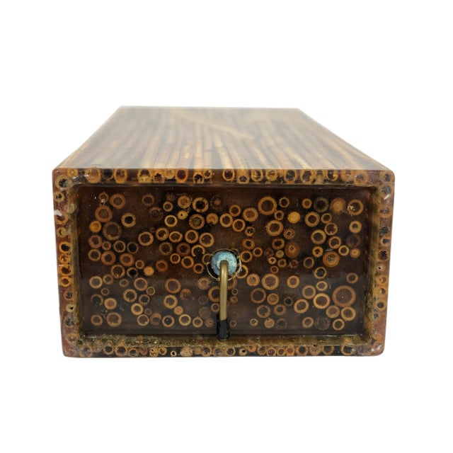 1970s Bamboo Resin Table Lamp by Riccardo Marzi, Italy, 1970s For Sale - Image 5 of 11