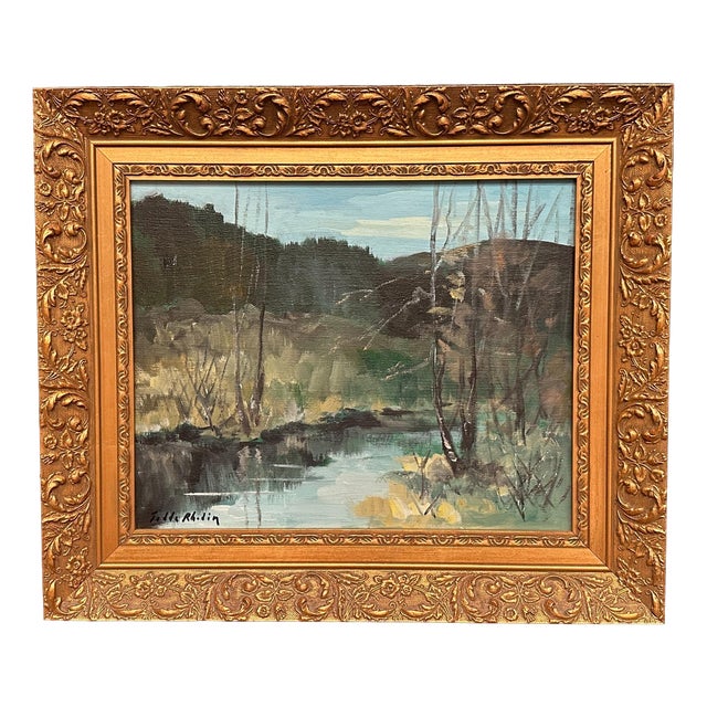 Tedde Rhodin, Autumn Landscape from Småland, 1979, Oil on Canvas, Framed For Sale