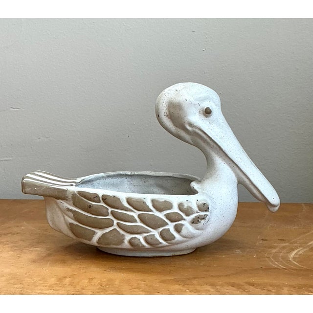 Vintage Ceramic Pelican Bowl For Sale - Image 4 of 12