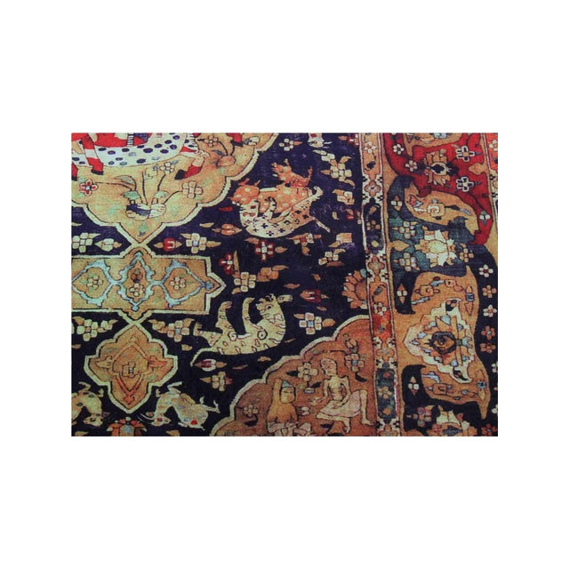 Screen Printed Persian Rug Tapestry 2x3 For Sale In Dallas - Image 6 of 7