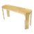 Faux Goat Skin Tan Console Sofa Table For Sale