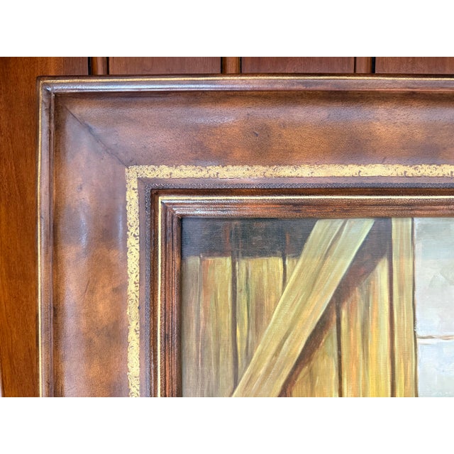 Textile Maitland Smith Original Painting of Two Hunting Dogs Hounds For Sale - Image 7 of 7