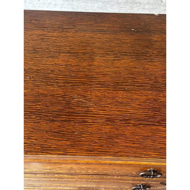 Mid-Century Modern Oak Chest of Drawers with Four Drawers, 1950s For Sale - Image 13 of 18