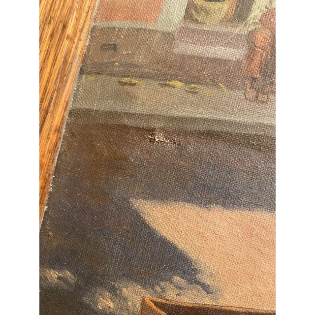 1940s Brazilian Street Scene Oil Painting by Alfredo Koenig, Framed For Sale In New York - Image 6 of 7