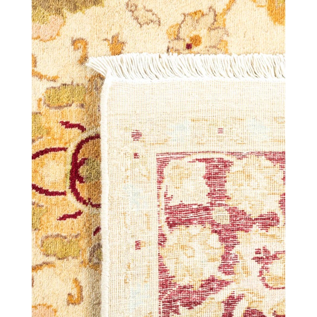 2000 - 2009 Mogul, One-of-a-Kind Hand-Knotted Area Rug in Ivory, 4' 8" x 7' 1" For Sale - Image 5 of 8